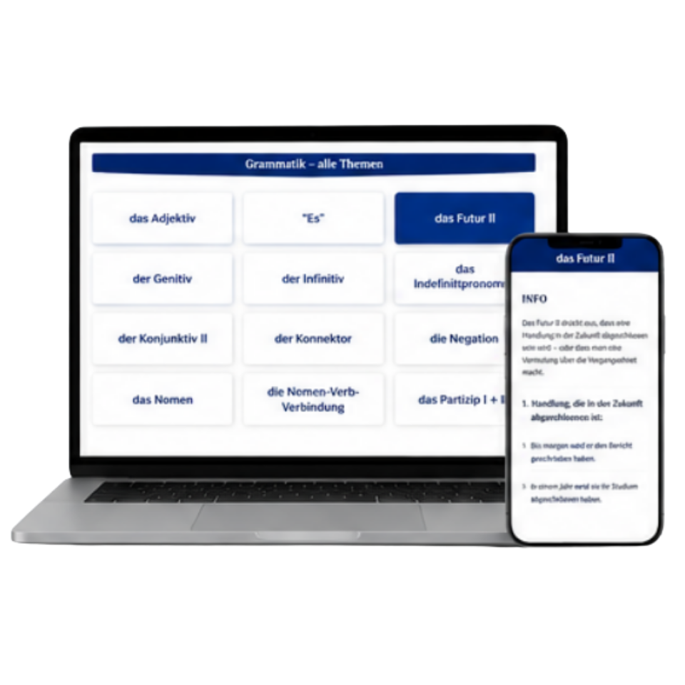 Trainingsplattform B auf Laptop und Smartphone